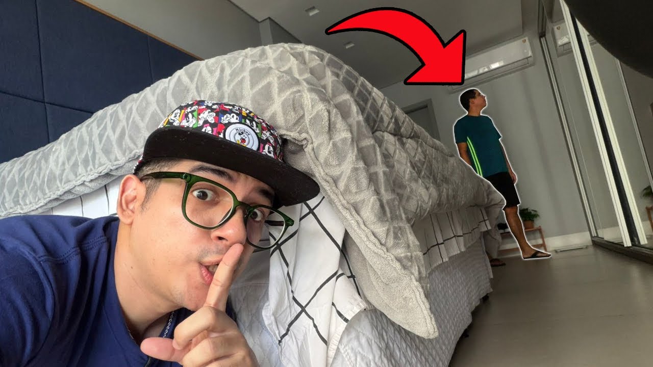 ME ESCONDI DENTRO DO QUARTO DO MEU IRMÃO E ACHEI ALGO!!!
