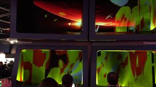 Panasonic Holographic Laser projection, motion tracking + Generative content ISE 2018