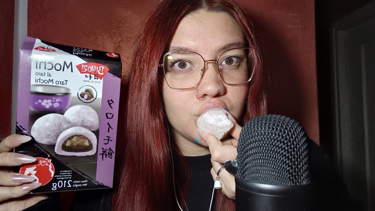 TARO MOCHI (RELAXING CHEWY EATING SOUNDS) 😴💜 | ASMR ITA