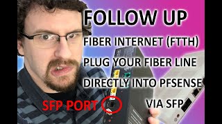 FOLLOW UP: I connected my fiber internet directly to my pfsense router via SFP!