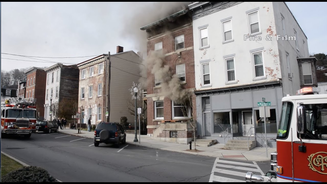 Firefighters Arrive at Pottsville House Fire - Dec. 21, 2021