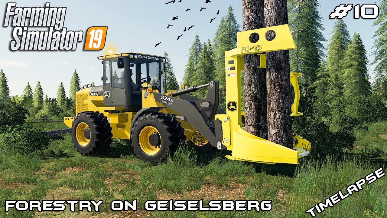 Cutting down & transporting timber | Forestry on Geiselsberg | Farming Simulator 19 | Episode 10