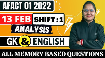 AFCAT 1 2022 Analysis | AFCAT 14th Feb Shift 2| AFCAT 1 2022 Answer Key | AFCAT Analysis 2022