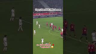 Top 5 free kicks this season.  #1is unreal 🤯🎯. #football #alvarez #nico #soccer #viral #fyp #shorts