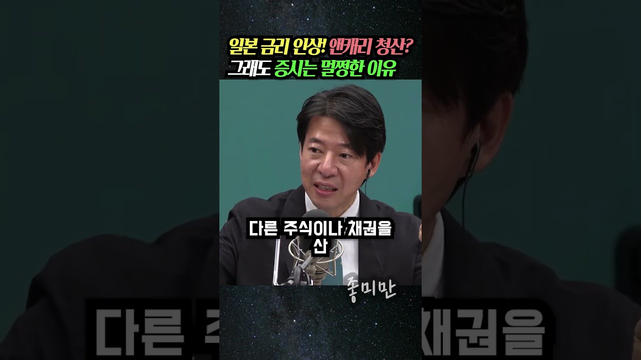 일본 금리 인상! 앤캐리 청산? 그래도 증시는 멀쩡한 이유
