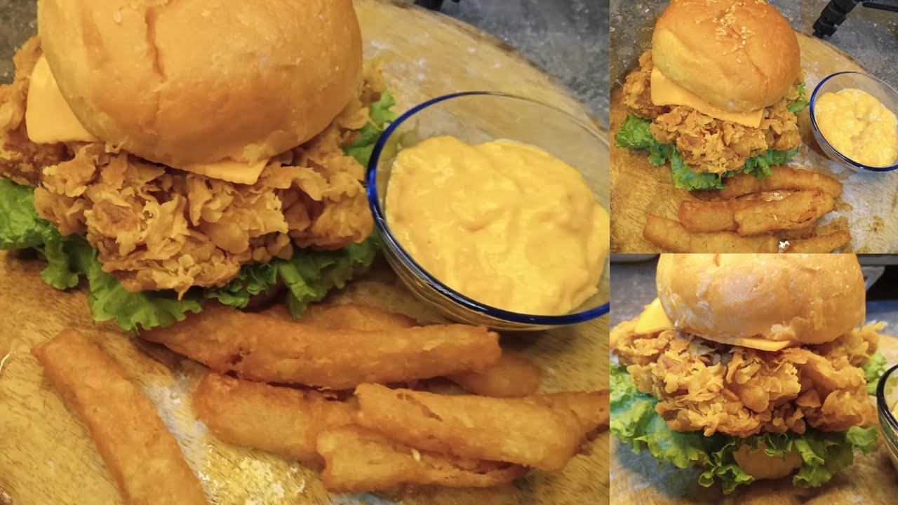 ZINGER BURGER RECIPE BY COOKING TASTEFUL YouTube