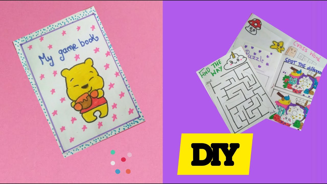 DIY GAME BOOK How to make game book Game book Crafter's Cottage YouTube