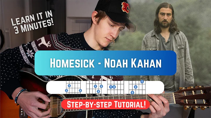 Aprende a tocar HOMESICK de Noah Kahan ¡Tutorial fácil para principiantes en guitarra!