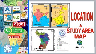 Study Area Mapping |Create Map Layout In ArcGIS |How to Prepare Location Map of study area in ArcGIS