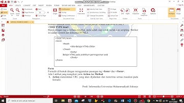 Video Awal Praktikum Pemrograman WEB