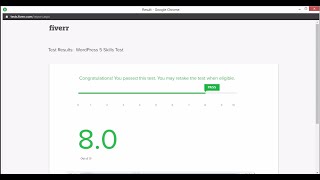 Fiverr Wordpress 5.1 skill test 2020 | Wordpress Test Answers 2020 | Fiverr Test Score 8.0