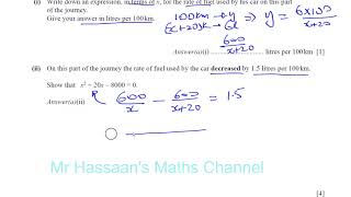 0580 42 M J 15 Q3a  Algebra   Constructing Equations