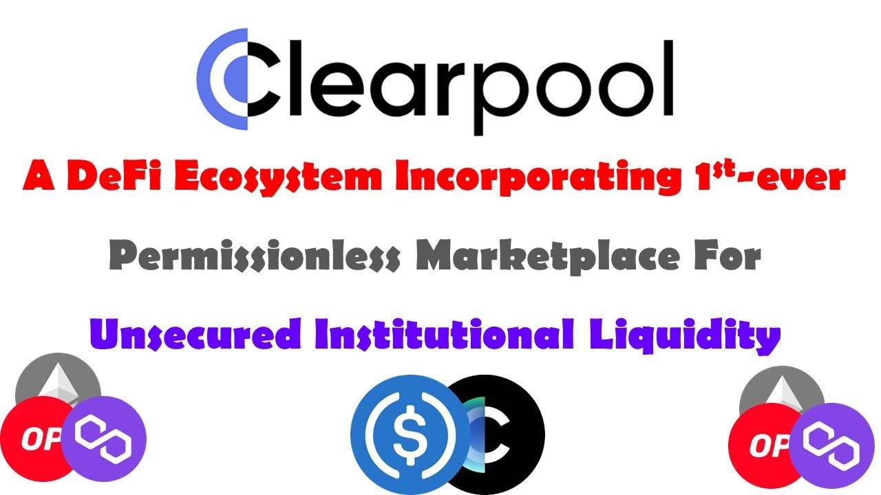 Clearpool (#CPOOL) #DeFi for institutions: the most undervalued #crypto for  this bull-cycle? - YouTube