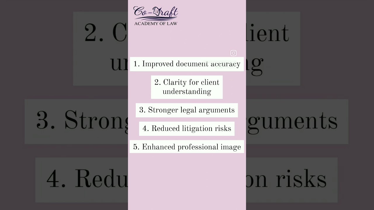 Five benefits for learning Legal Drafting 