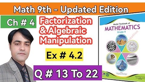 Exercise 4.2 II Question# 13 To 22 IClass 9 MathsI National Book Foundation I Federal Board #taleem