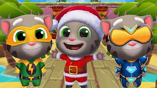 TALKING TOM GOLD RUN 2020 - NEW SPACE SIDE WORLD SANTA TOM VS SUPER TOM VS HYPER TOM screenshot 4