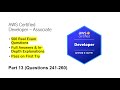 AWS Certified Developer - Associate (DVA-C02) | Real Exam Questions & Answers | Part 13 (Q241-260)