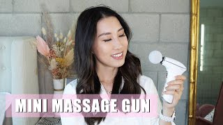 I Tried a Massage Gun | SKG F5 Mini Massage Gun Unboxing First Impression & Review | ChrisHanXoxo