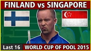 Finland vs Singapore | Round 2 | Full HD | 2015 World Cup of Pool