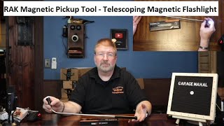 RAK Magnetic Pickup Tool - Telescoping Magnet, Flexible Flashlight Head Telescoping Magnetic Flashlight