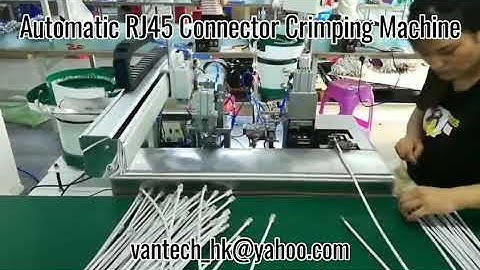 RJ 45 plug connector automatic crimping machine for network cable making