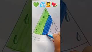 satisfying creative art 💚💦💆🍉#shorts #shortvideo #shortsfeed #youtubeshorts #viral