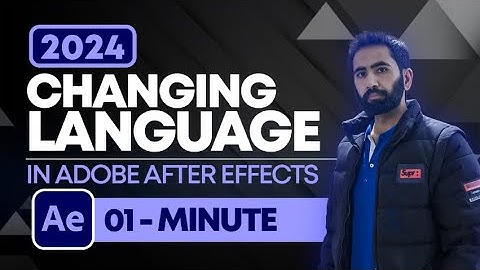 How to Change Language in Adobe After Effects 2024 | Adobe After Effects Tutorials | Any Motion Pro