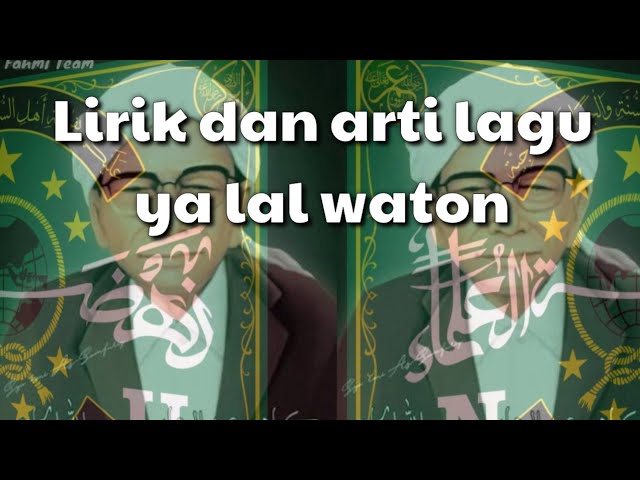 Lirik lagu ya lal wathon dan artinya || mars ya lal waton nahdlatul ulama class=