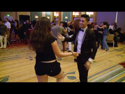 Nery Garcia Salsa dancing with Chelsea and switching with Cristian Oviedo... Good Times