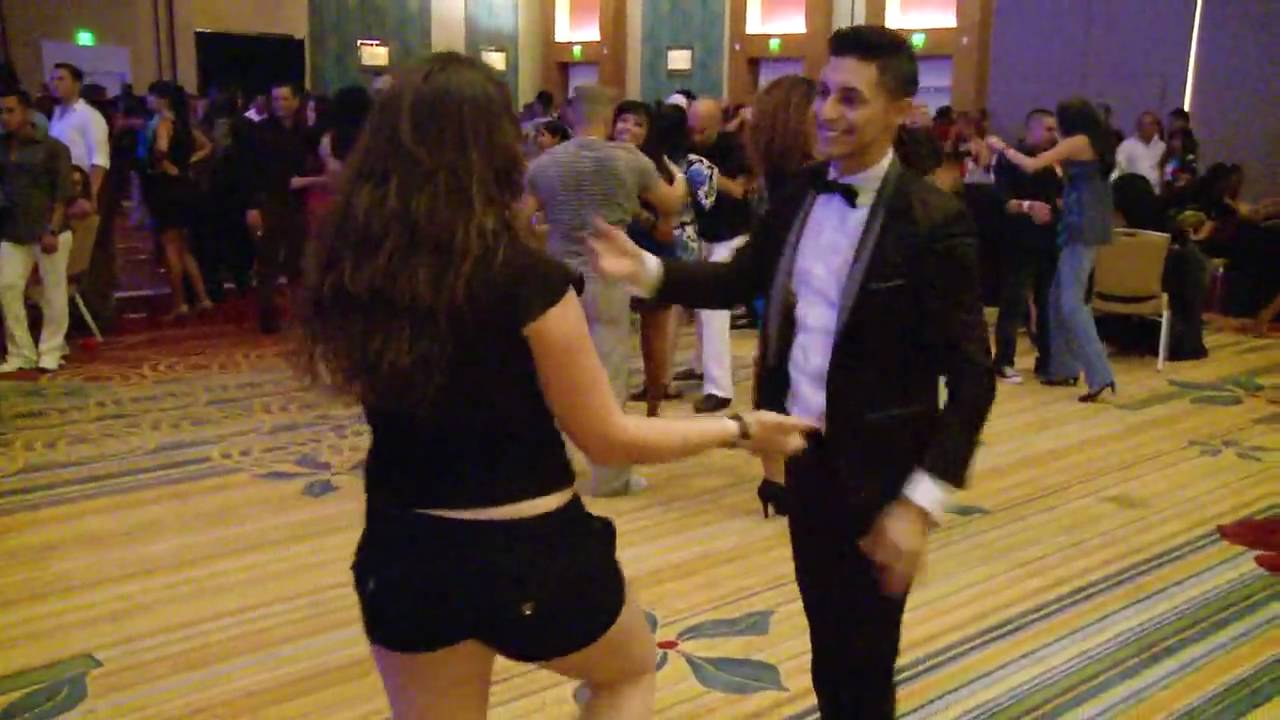 Nery Garcia Salsa dancing with Chelsea and switching with Cristian