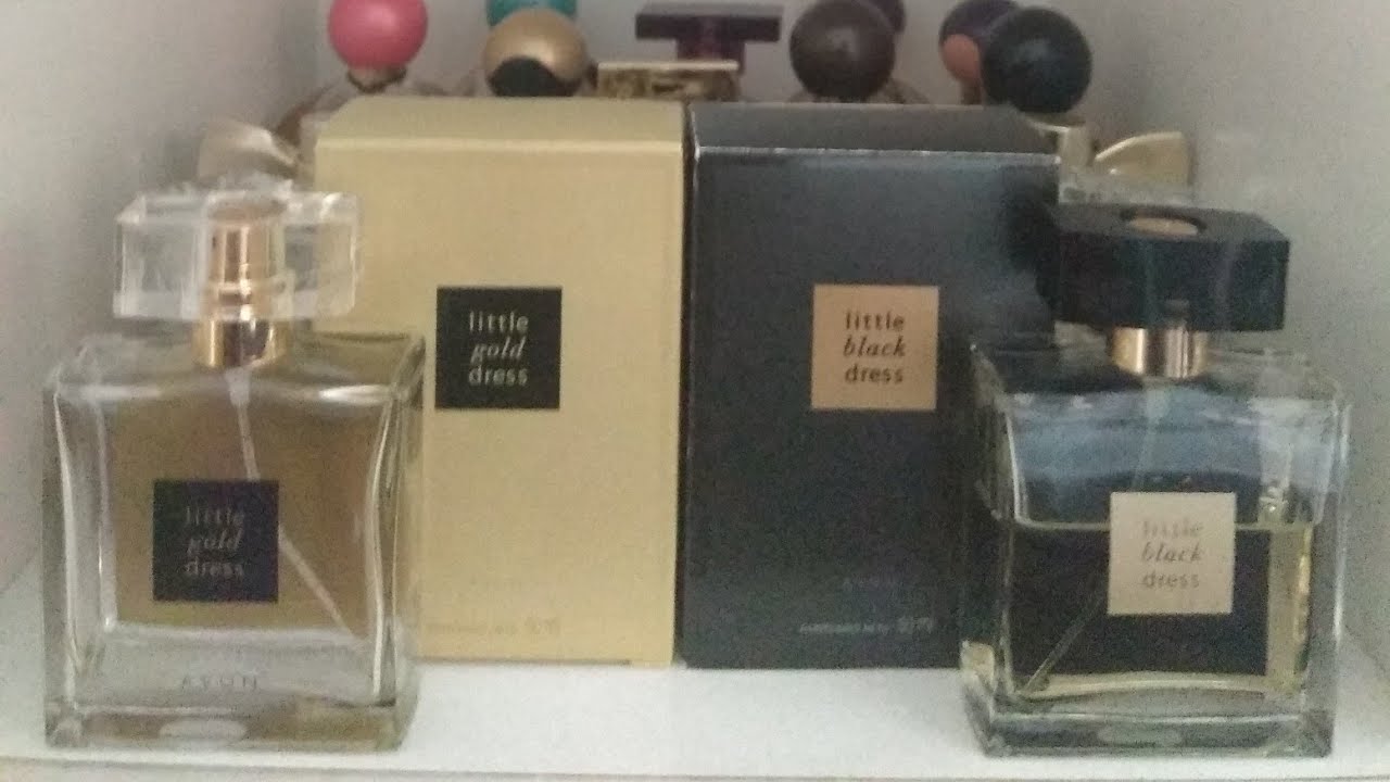 LITTLE BLACK DRESS Y LITTLE GOLD DRESS. LA RESEÑA . AVON JOYAS  DISCONTINUADAS