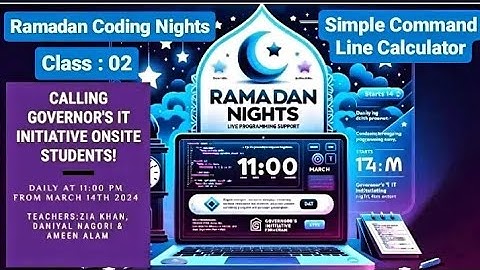 "Ramadan Coding Nights Class2" | CLI Calculator | Calling Governor