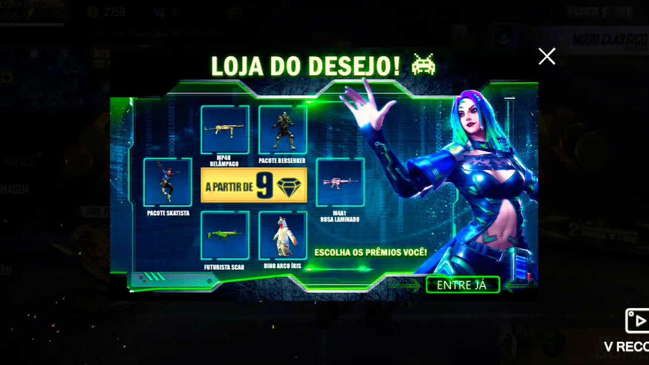 Skin do free fire masculino - YouTube