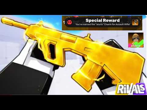 Asault Rifle Gold Rivals I Got ATORIX'S charm on my GOLD ASSAULT RIFLE in Roblox Rivals, even ...
