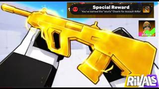 I Got ATORIX'S charm on my GOLD ASSAULT RIFLE in Roblox Rivals, even lag couldnt stop me
