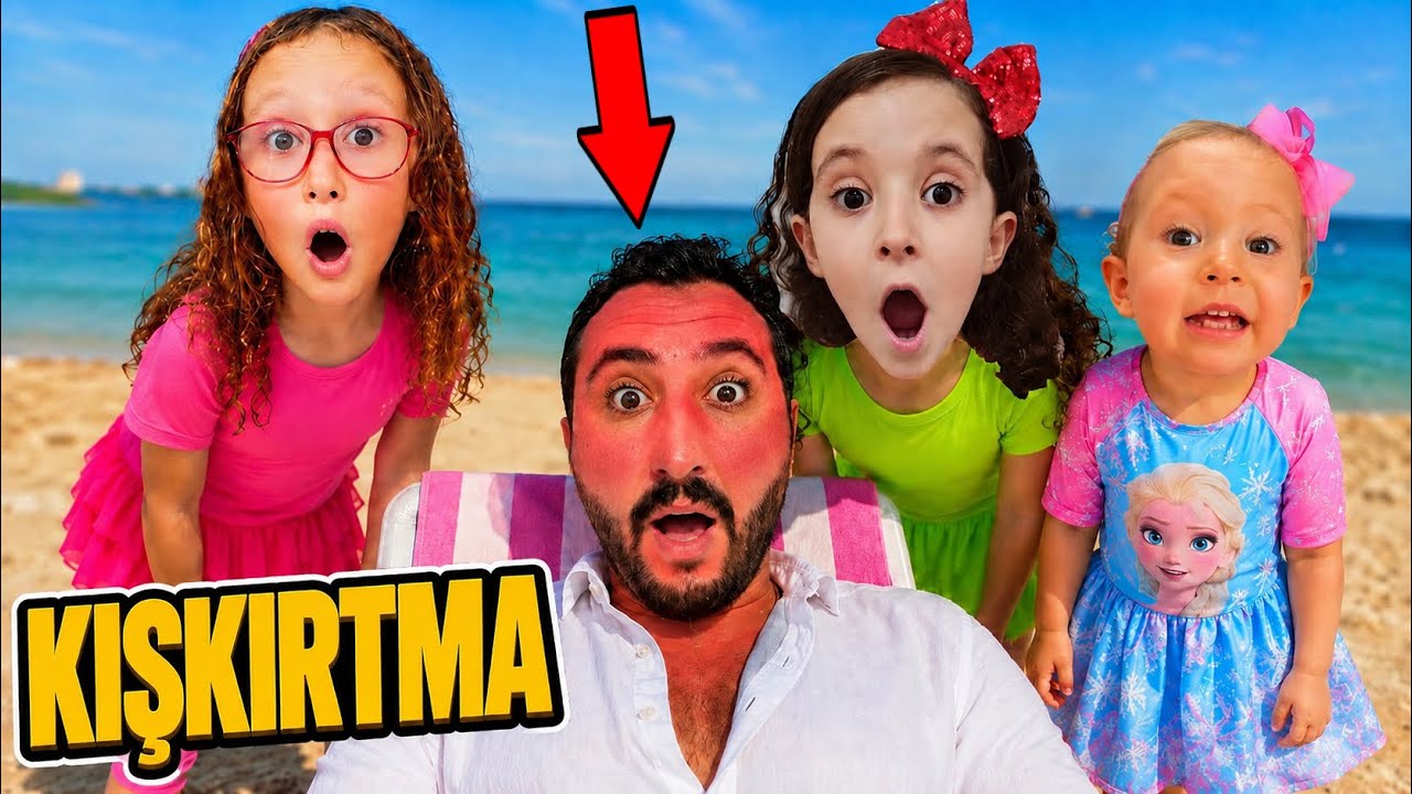 BAHAR VE BANU ALYA BABASINA KIŞKIRTMA YAPTI !! GÖKHANIN YÜZÜ GÜNEŞTE KIPKIRMIZI OLDU !! 