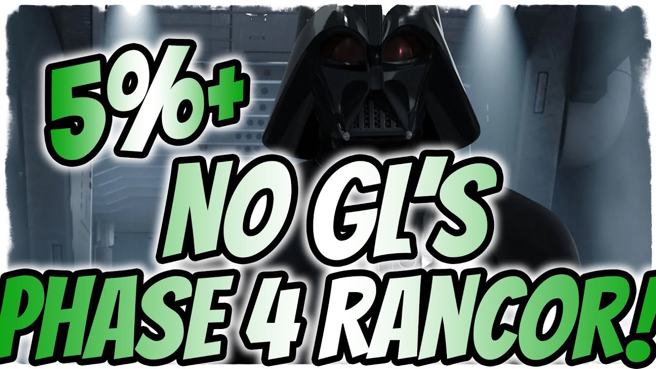 5% Challenge Rancor Phase 4 with NO GL's I Love This Team! SWGOH