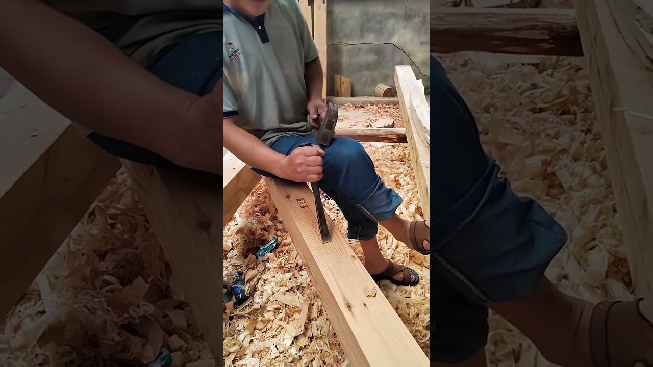 Carpentry makes mortise and tenon joints