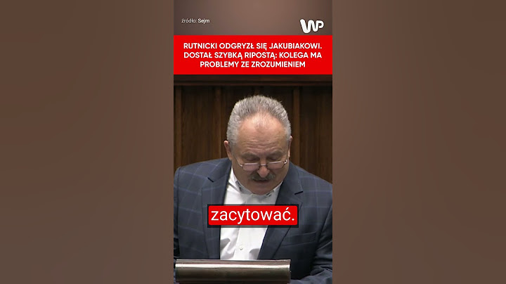 Rutnicki odgryzł się Jakubiakowi. Dostał szybką ripostą: Kolega ma problemy ze zrozumieniem
