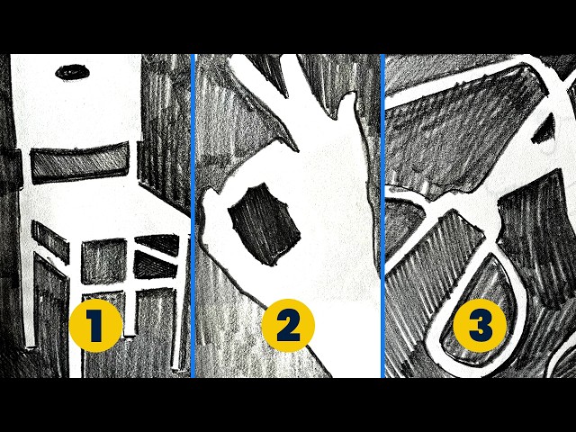 Negative Space Drawing Exercises Intro To Drawing Negative Space P1