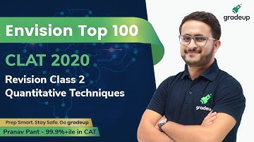 CLAT 2020 | Revision Class 2 | Quantitative Techniques | Pranav Pant | Tips &Tricks | Gradeup