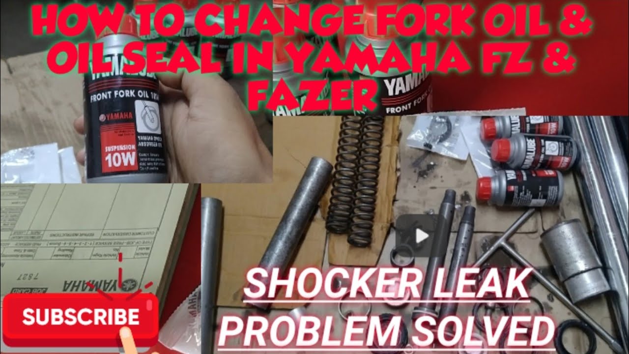 How to change fork oil & oil seal in Yamaha FZ & FAZER SHOCKER Leak