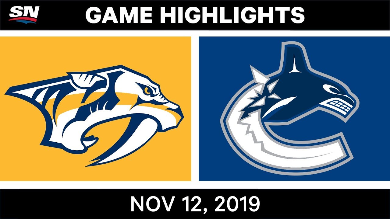 nhl-highlights-predators-vs-canucks-nov-12-2019-youtube