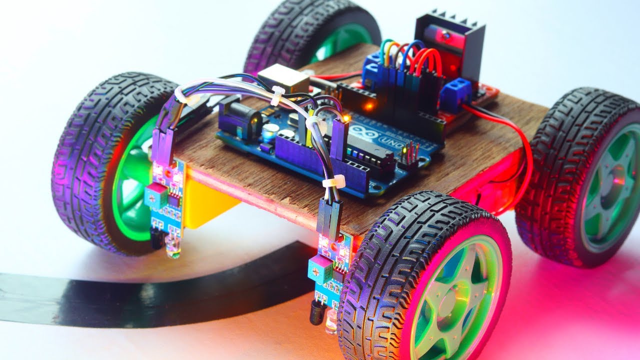 How To Make Diy Arduino Line Follower Robot Car With Arduino Uno L298n