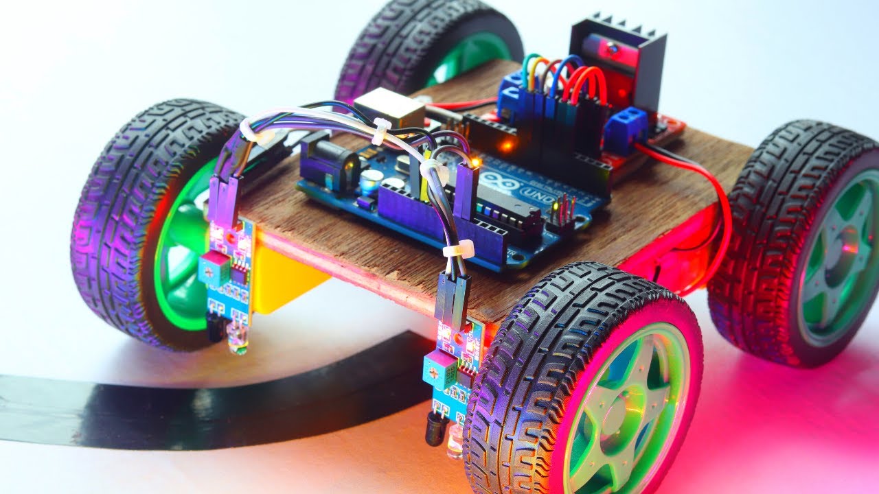 How To Make DIY Arduino Line Follower Robot Car With Arduino UNO L298N