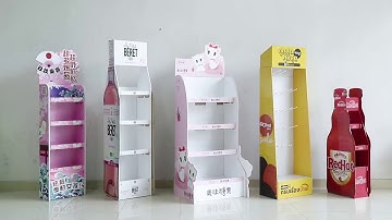 Cardboard FSDU free standing display unit for products promotion at supermarket