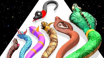 Snake Evolution Run 3D - Level Up Satisfying ASMR Gameplay (INSECT EVOLUTION RUN) Part 2