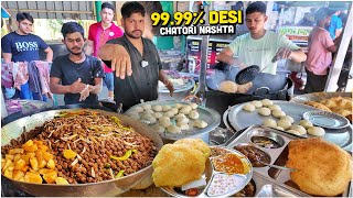 40/ Rs Indian Street Food  Kale de Chole Bhature, Punjabi Thali, Sharma ji ki Khane wali Lassi