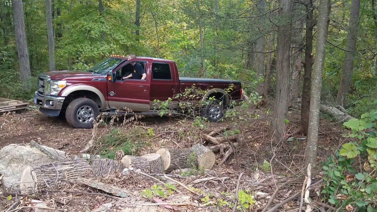 How many Ford Haters can we find? F350 pulling tree - YouTube