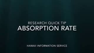 Absorption Rate & Months of Inventory